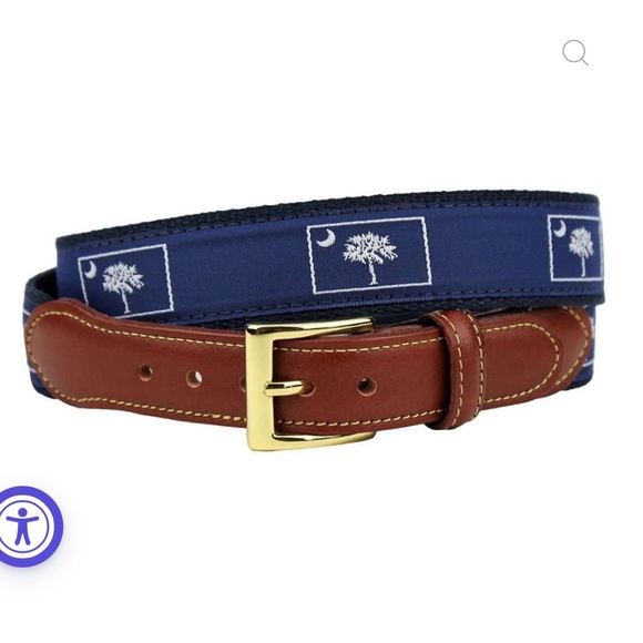 Men’s South Carolina Leather Tab Belt - Picture 1 of 5